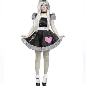 Spirit Broken Doll Costume - Black and Pink